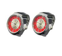 SLYHHZHMY 2 Bracelets De Montre à Quartz De Chargement Bracelet De Doigt De Mode élastique Rétractable Simple Cadran Rond (Rouge)