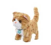 SLYHHZHMY Chat en Peluche Qui Apprend à Parler Et à Chanter (12 Chansons) Animaux en Peluche Chat électrique avec Lumières Multicolores (Jaune)