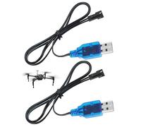 SM-2P Chargeur Batterie, 2pcs Câble USB 3.7V 400mA avec Prise, pour Batterie Lithium Voiture RC Drone Télécommandée, IC Intelligent Protection Charge Stable LED Compact Sécurisé Léger