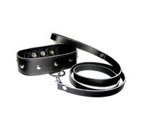 SM & Bondage Collier Clouté avec Laisse - SPORTSHEETS