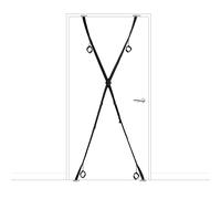 SM & Bondage Croix de Contraintes Fixation sur Porte Over the Door Swing - OUCH