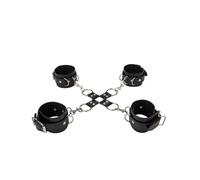 SM & Bondage Hog Tie Cuir Leather Hand And Legcuffs - OUCH