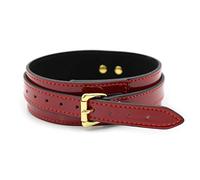 SM Collier Harnais Sex Erotique Bondage Punk en simili cuir brillant Collier réglable Fetish Slave Cosplay Flirt Sextoy pour les débutants Couple Sans chaîne Laisse (Or)