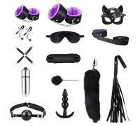 SM kit de bondage Oziral 15PCS BDSM kit de sex toyspour pour couple Violet