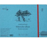 Sm-Lt Carnet- Aquarelle - Grain Fin - 24,5x17,6cm - 12 Feuilles - 280 Gsm 5ab-12st