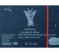 SM-LT Carnet- Gris - 24,5x17,6cm - 18 feuilles - 180 gsm