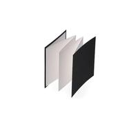 SM.LT Livre aquarelle Leporello avec papier blanc 100% coton, Format 140x140 mm, composé de 6 feuilles, 300 gsm 6KN-ESK/Q