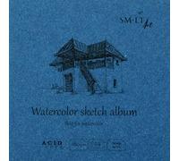 SM-LT Livre de dessin carré 180° - Aquarelle - grain fin - 14x14 cm - 24 feuilles - 280 gsm