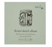SM-LT Livre de dessin carré 180° - Bristol - 14x14 cm - 32 feuilles - 182 gsm