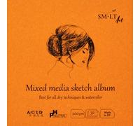 SM-LT Livre de dessin carré 180° - Mixed Media - 14x14 cm - 32 feuilles - 200 gsm