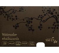 SM.LT Papier aquarelle 100% coton - 400 g/m2 - Lot de 12 feuilles