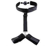 SM Mouth Gag Ball Bondage Set avec collier & menottes, kit de bondage SM jouets, menottes, collier BDSM pour couple sex toys