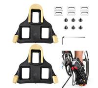 SM-SH11 Cales SPD-SL pour Vélo de Route, Couleur Jaune/Noir, Compatible avec Chaussures à 3 Trou et Pédales SPD-SL, Jeu de Cales avec Vis et Rondelles