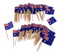 SM SunniMix 100 Pièces Pics à Cocktail Cure-Dents Drapeaux Papier Multi Pays Décoration Accessoires de Cuisson, Australie