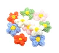 SM SunniMix 10x Fleurs Au Crochet Patchs Embellissement Scrapbook pour Sac Décor Bricolage Couture