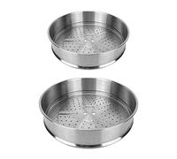SM SunniMix 2 Pcs Acier Inoxydable Panier Vapeur Viande Cuisson Grille Vapeur, 30cm et 28cm, 30cm et 28cm
