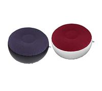 SM SunniMix 2pcs Pouf Gonflable Gonflable Coussin D'assise Pouf Ergonomique pour Intérieur/Extérieur/Piscine - Rouge, Bleu Foncé