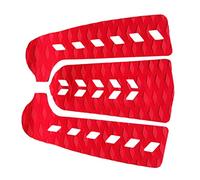 SM SunniMix 3Pcs Tail Pad Pad Deck Grip Shortboard Skimboard Accessoires, Rouge, comme décrit