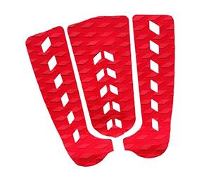 SM SunniMix 3Pcs Tail Pad Pad Deck Grip Shortboard Skimboard Accessoires, Rouge, comme décrit