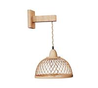 SM SunniMix Applique Murale en Rotin Éclairage Lampes en Rotin pour Chambres à Coucher, Appliques Murales de Ferme, Luminaires à Montage Mural, style c