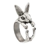 SM SunniMix Bagues d'ouverture de Lapin rétro, Gothiques de Mode réglables, thème Animal, Ornement de Bijoux en pour Femmes Filles garçons Travail