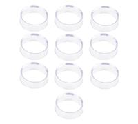 SM SunniMix Base d'affichage ronde en acrylique transparent 10 pièces pour marbre, boule ou sphère, support de sphère de piédestal d'affichage - Moyen