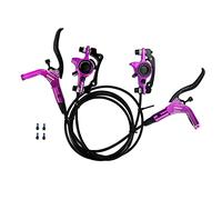SM SunniMix Ensemble de Freins hydrauliques VTT Kit de Freins à Disque de vélo avec rotors de 160 mm, Frein hydraulique en d'aluminium Gauche 800 mm, Violet L Avant arrière