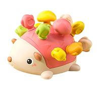 SM SunniMix jouets d'activité et de développement, jouet enfant 2 ans, planche montessori, Jouets de motricité fine jouets sensoriels jouets de hérisson facilement stockés pour enfants, Rouge