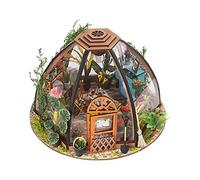 SM SunniMix Kit de Maison de Miniature Bricolage en Bois avec Meubles et Outil de Jardinage, Ensemble de Mini Maison de Jardin en Bois, Meilleur Cadeau
