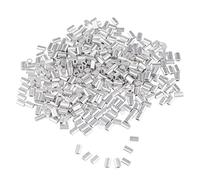 SM SunniMix Kit de Manchon à Sertir à Baril Unique 1000 Pièces, Connecteur de Tube de Ligne de Pêche à Manchon de Boucle de Sertissage en Alliage D'aluminium - 0.8mm