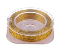SM SunniMix Ligne de Réparation Filet de Canne à Fil de Construction Ligne Anneaux de Guidage Fixation, Doré, 50m