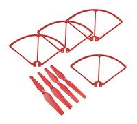 SM SunniMix Lot de 8pcs Hélice Protecteur et Helices, Accessoires de Drone pour SIRC S70W Holy Stone HS100 MQ001 T35 RC - Rouge