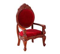 SM SunniMix Rétro Gravure Chaise de Maison de Poupée 1/12 Miniature Fauteuil de Mobilier de Salon Décor pour Maison de Poupée - Marron