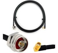 SMA à Angle Droit 90 degréss vers N mâle 2m Cable Coaxial - câble d'extension HF240 (LMR 240 équivalent) rallonge etanche - pour Routeur WIFI Radio Antenne LTE Amplificateur 4G 5G 6G LTE Hotspot