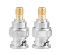 SMA à BNC BNC Mâle SMA Femelle 2 Pièces BNC Mâle à SMA Femelle Type Connecteur RF Adaptateur Coaxial Convertisseur de Test 8 * 5 * 2