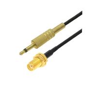 SMA Jack femelle à 3,5 mm mono 1/8 "mâle fiche ajusté Compatible With Cctv Cordon de surveillance de la caméra 50 ohm Rg174 Natte Rf Cavalier de câble coaxial(SMA F to 3.5 Mono,10M)