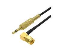 SMA Jack femelle à 3,5 mm mono 1/8 "mâle fiche ajusté Compatible With Cctv Cordon de surveillance de la caméra 50 ohm Rg174 Natte Rf Cavalier de câble coaxial(SMA M90 to 3.5 Mono,10M)