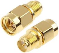 SMA Male Plug to RP-SMA Female RF Straight Connector Gold Plating Adapter for Wi-Fi Antenna Repeaters Radio Signal Extension Cable (2 Pack)