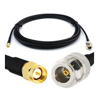 SMA Mâle vers N Femelle 2m RG58 Cable Coaxial - Câble d'extension exterieur à faible perte rallonge etanche - pour Routeur WIFI Radio Antenne LTE GSM Amplificateur 4G 5G 6G LTE Hotspot