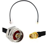 SMA mâle vers N mâle Hex 50cm Cable Coaxial - câble d'extension HF240 (LMR 240 équivalent) rallonge etanche - pour Routeur WIFI Radio Antenne LTE Amplificateur GSM 4G 5G 6G LTE Hotspot