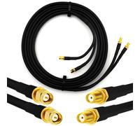 SMA mâle vers SMA femelle 15m Câble Coaxial Double - cable d'extension jumelé HF240 (LMR 240 équivalent) rallonge etanche - pour Routeur WIFI Radio Antenne LTE Amplificateur GSM 4G 5G 6G LTE Hotspot