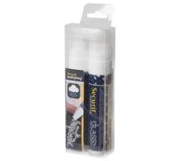 [SMA820-V2-WT] Securit Etui de 2 Marqueurs Craie WATERPROOF LARGE Blanc