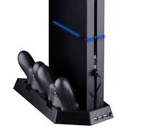 SmaAcc Ventilateur de Refroidissement avec Double Station de Charge pour contrôleurs PS4 / contrôleurs DualShock 4 (Non Compatible avec PS4 Slim/Pro)