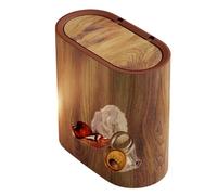 Smaall Mini poubelle avec poignée, bac à eau couvert, design fin, minuscule poubelle avec poignée, boîtes de bureau peu encombrantes, poubelle de salle de bain, poubelle pour armoires de voiture de