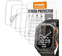 smaate Lot de 6 films protecteurs d'écran compatibles avec KOSPET Tank M3 Ultra et AMAZTIM Military Smart Watch, TPU souple, couverture complète, bulle auto-cicatrisante