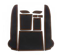 Smabee Tapis antidérapant avec fente de portail pour Dacia printemps 2021, 2022, 2023 - Accessoires d'intérieur antidérapants - Tapis de rainure de porte de voiture (orange)