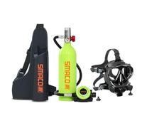 SMACO Bouteille de Plongée sous-Marine Rechargeable 1L Bouteille De Plongée sous Marine Source d'air de Secours pour Nettoyage de Bateau, Aquaculture, Plongée et Exploration Équipement Portable S400