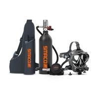 SMACO Kit de Bouteille de Plongée Mini Scuba 1L avec Masque de Plongée Offrant Respiration, Cylindre de Plongée pour la Plongée en Eaux Peu Profondes Pas Plus de 16 ft