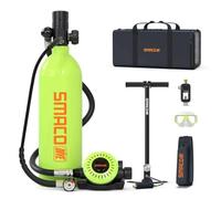 SMACO Mini Bouteille de Plongée Rechargeable 1L Petite Bouteille de Plongee sous-Marine Mini Bouteille d'oxygène Plongee pour Respirer sous l'eau Nettoyage du Bateau Source d'air de Secours S400 Pro