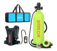SMACO Mini Bouteille de Plongée S700 Plus 2L Petite Bouteille de Plongee Rechargeable Mini Bouteille d'oxygène Plongee 25-30 Minutes Bouteille Oxygene sous Marine Dispositif de Respiration